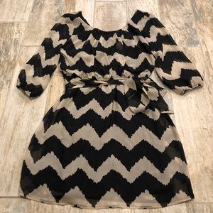 Chiffon long sleeve dress